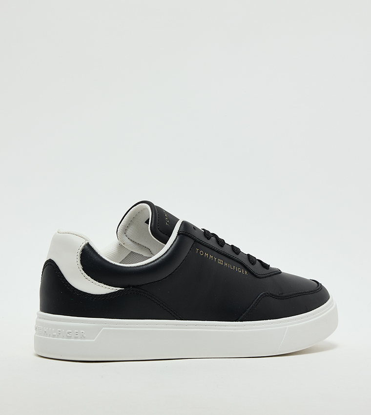 Logo Detail Lace-Up Platform Sneakers