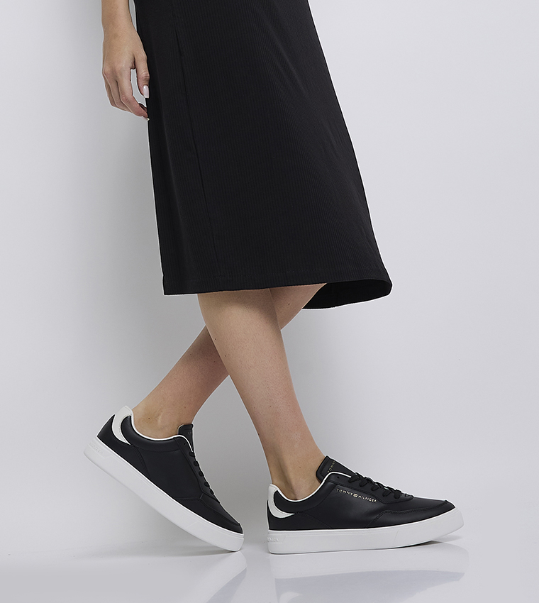 Logo Detail Lace-Up Platform Sneakers