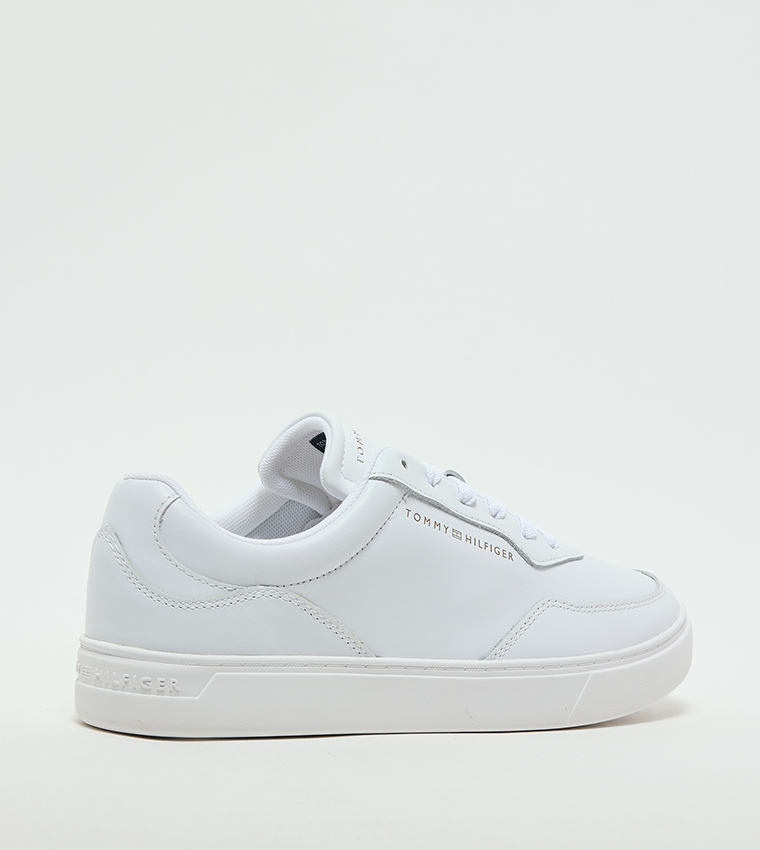 Logo Detail Lace-Up Platform Sneakers