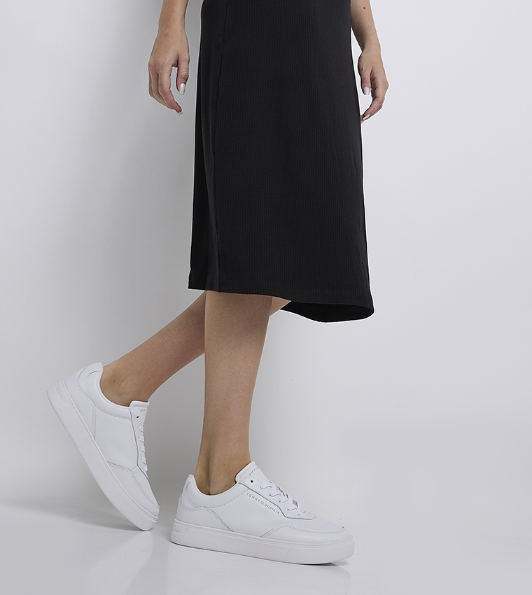 Logo Detail Lace-Up Platform Sneakers