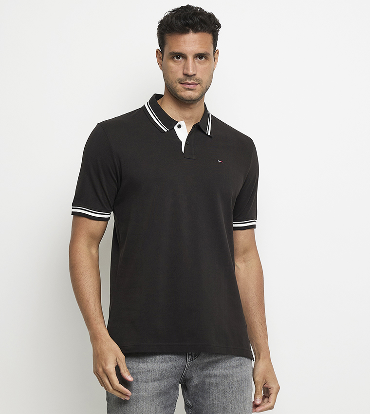 Contrast Tipped Regular Fit Polo T-Shirt