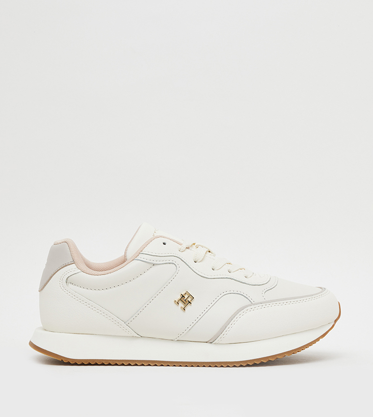 Leather Lace-Up Runner Sneakers