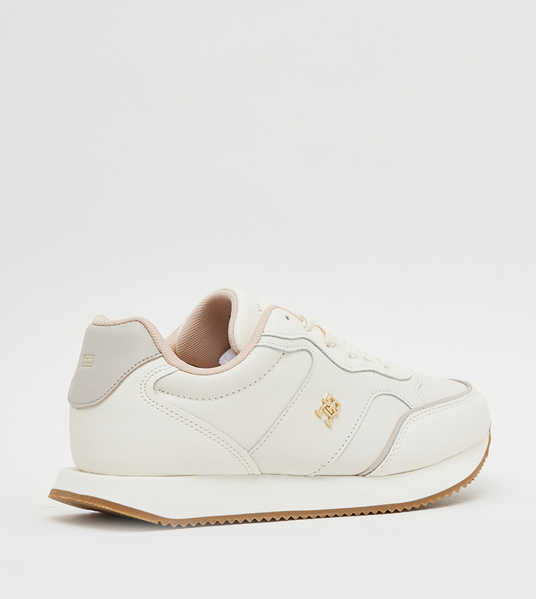 Leather Lace-Up Runner Sneakers
