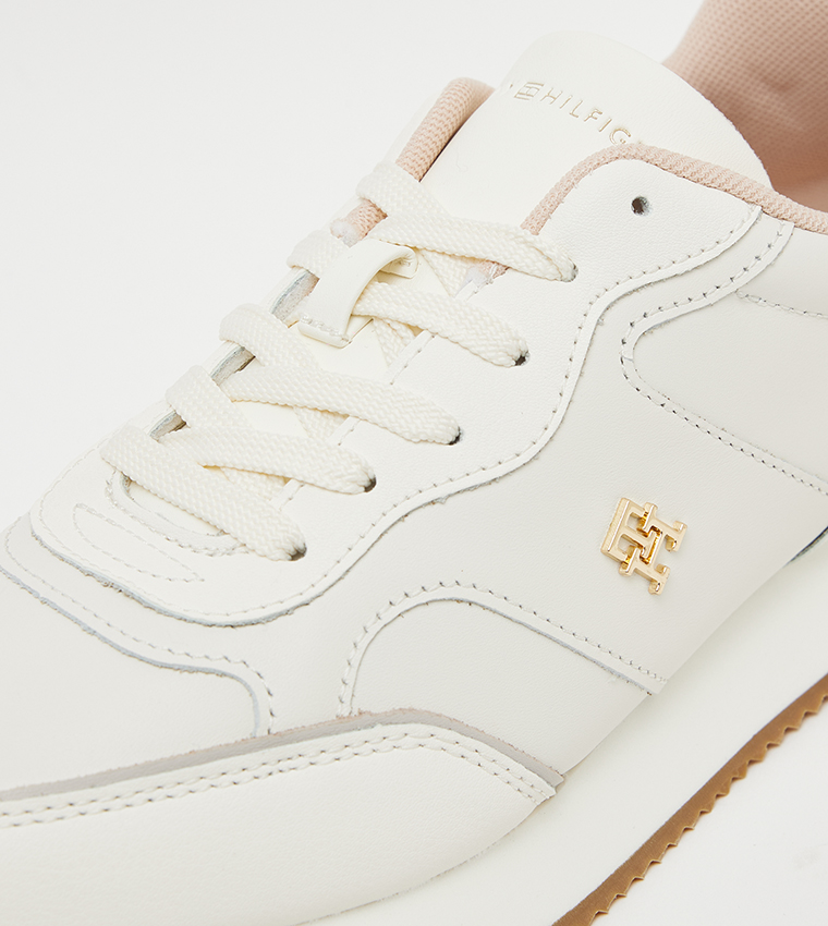 Leather Lace-Up Runner Sneakers