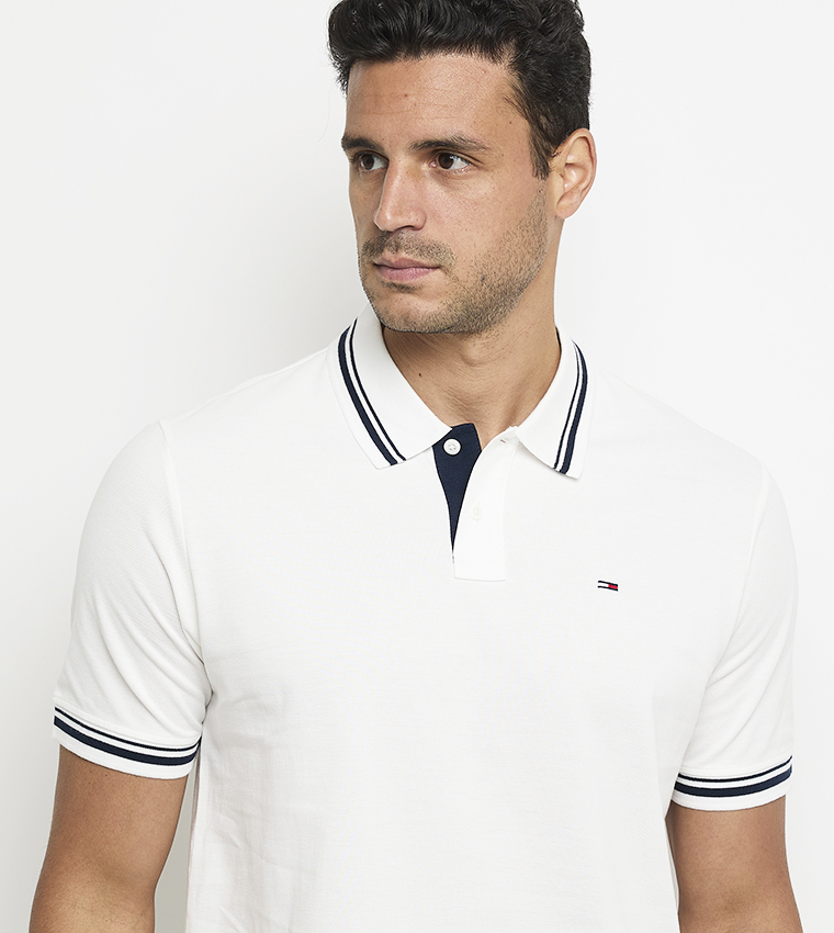 Contrast Tipped Regular Fit Polo T-Shirt