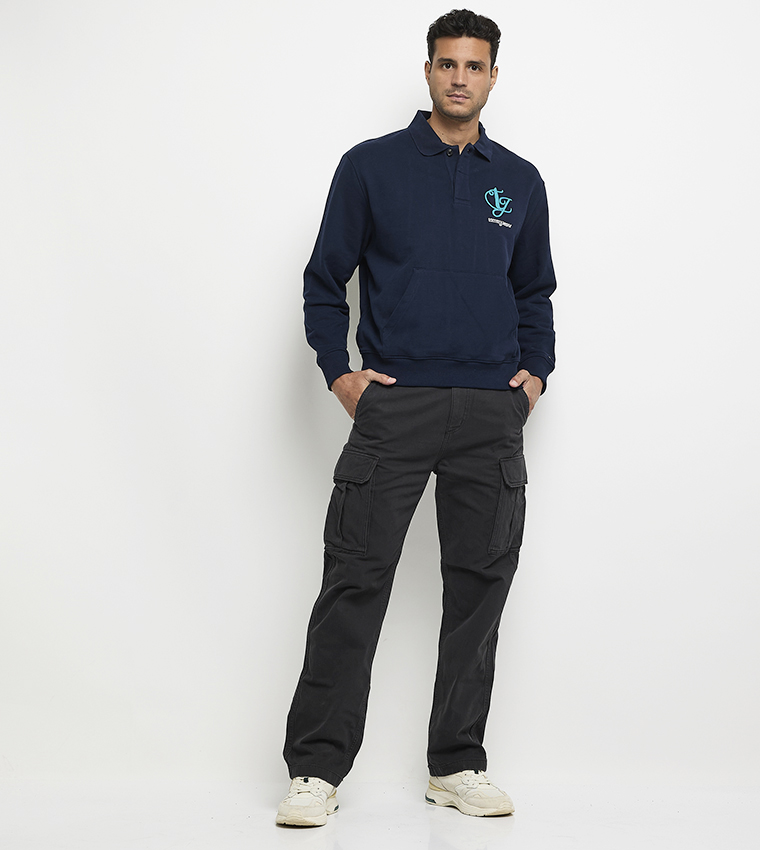 بنطال كارغو بخصر متوسط 