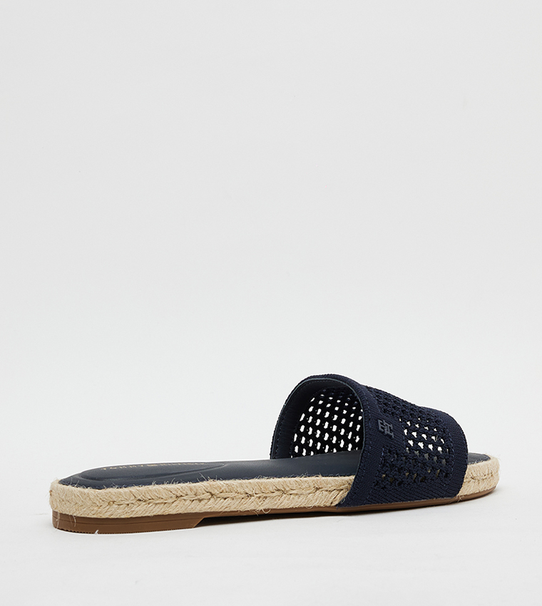 Open Toe Espadrille Flat Sandals