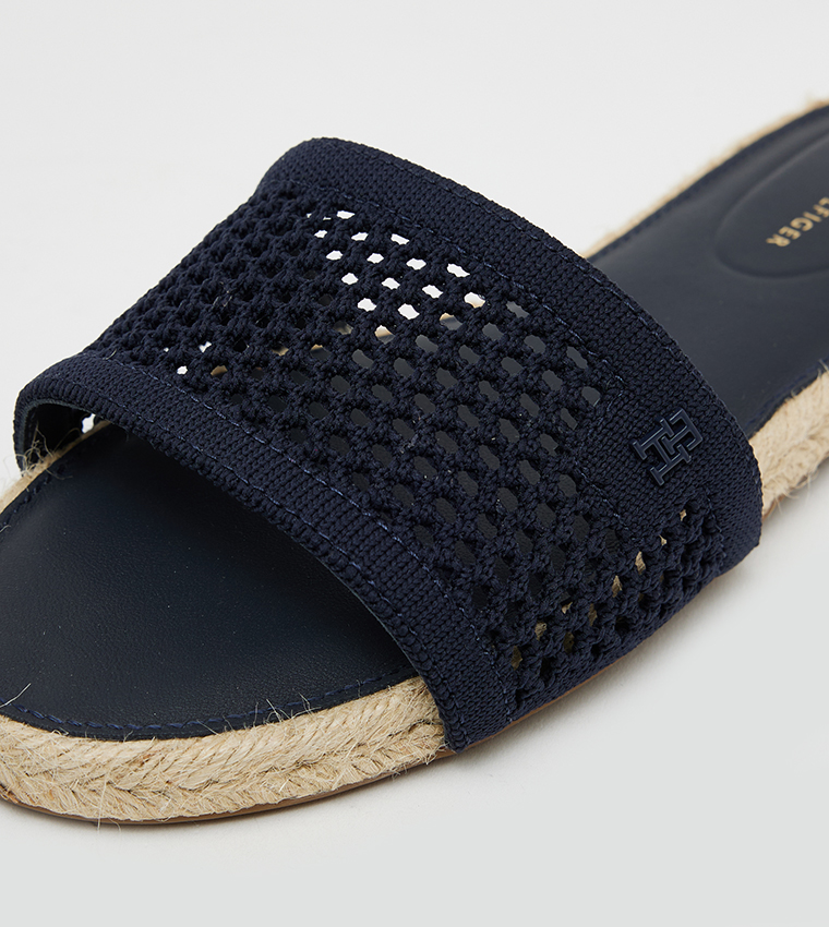 Open Toe Espadrille Flat Sandals