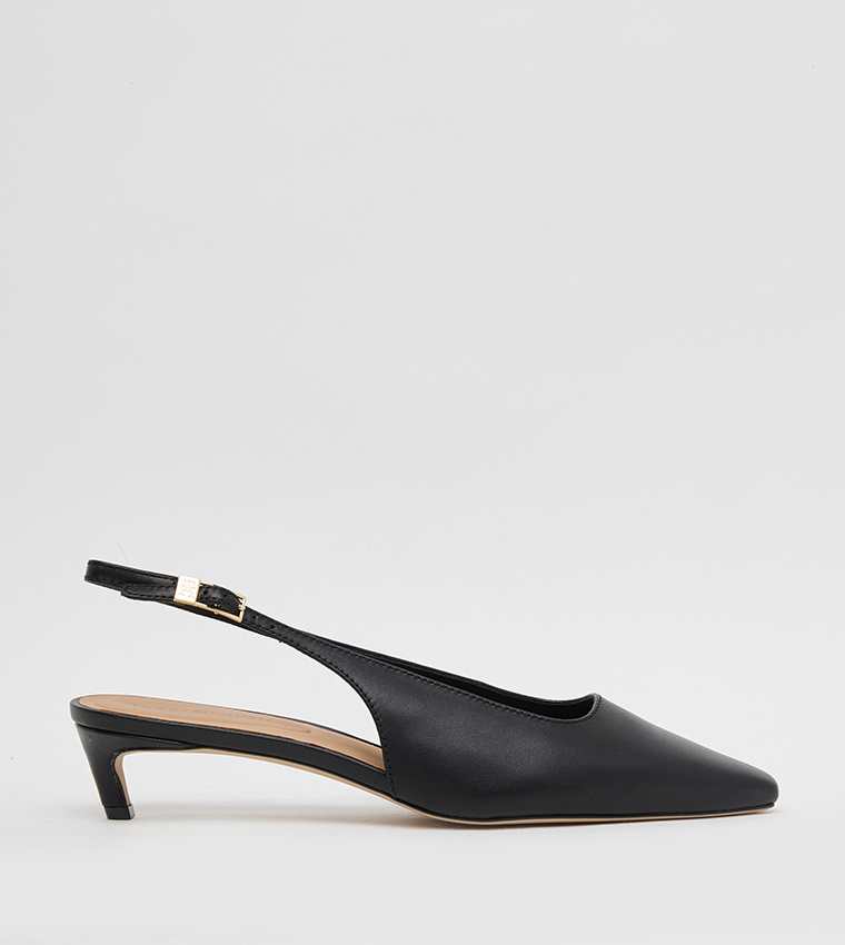 Kitten Heel Slingback Pumps
