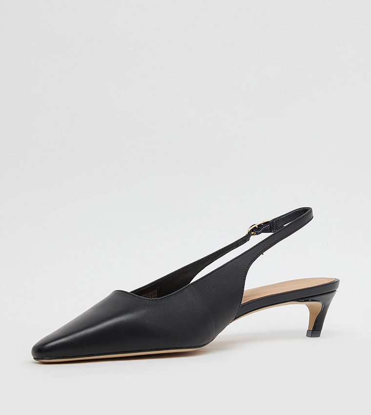 Kitten Heel Slingback Pumps