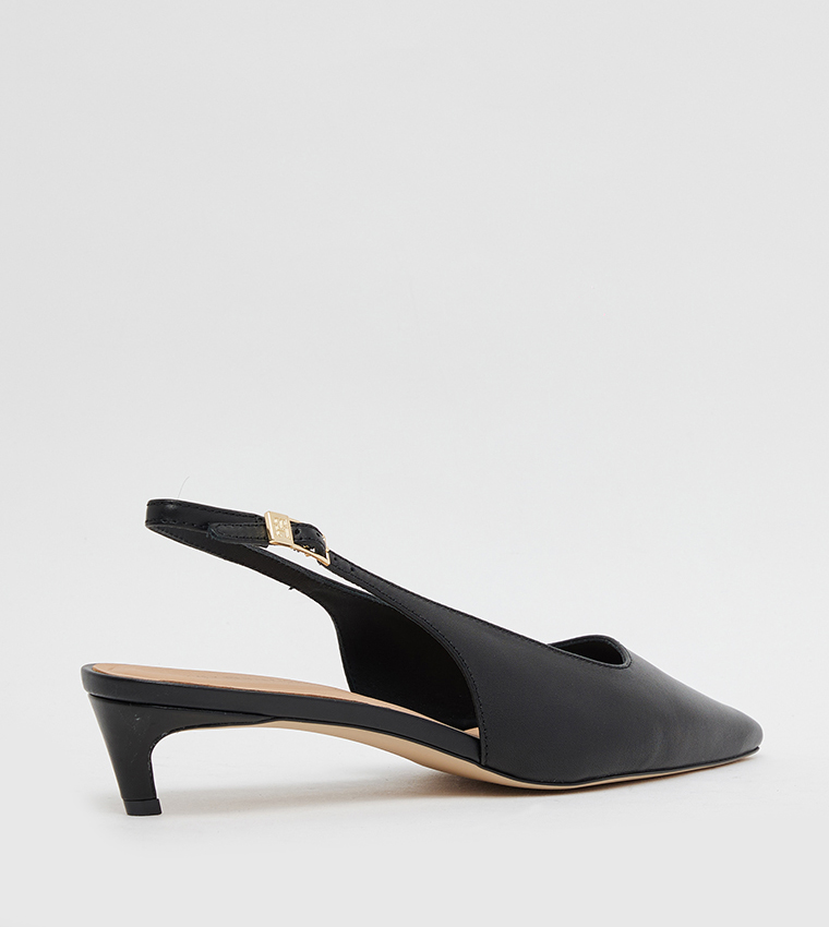 Kitten Heel Slingback Pumps