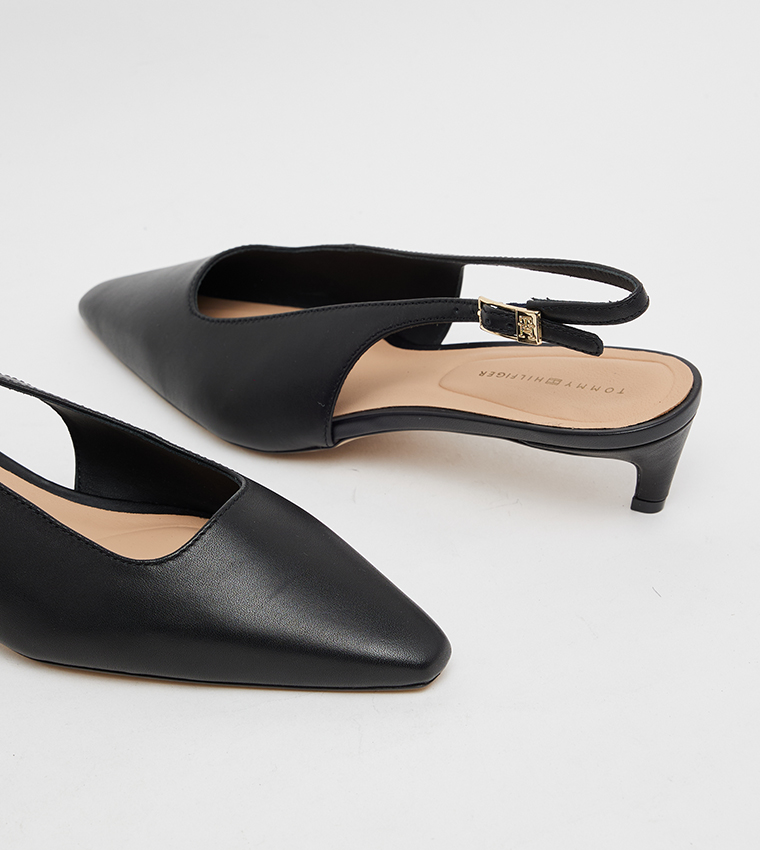 Kitten Heel Slingback Pumps
