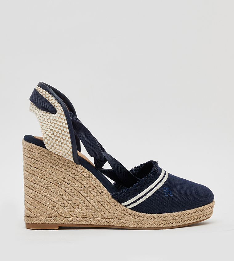 Tie-Around Espadrille Wedges