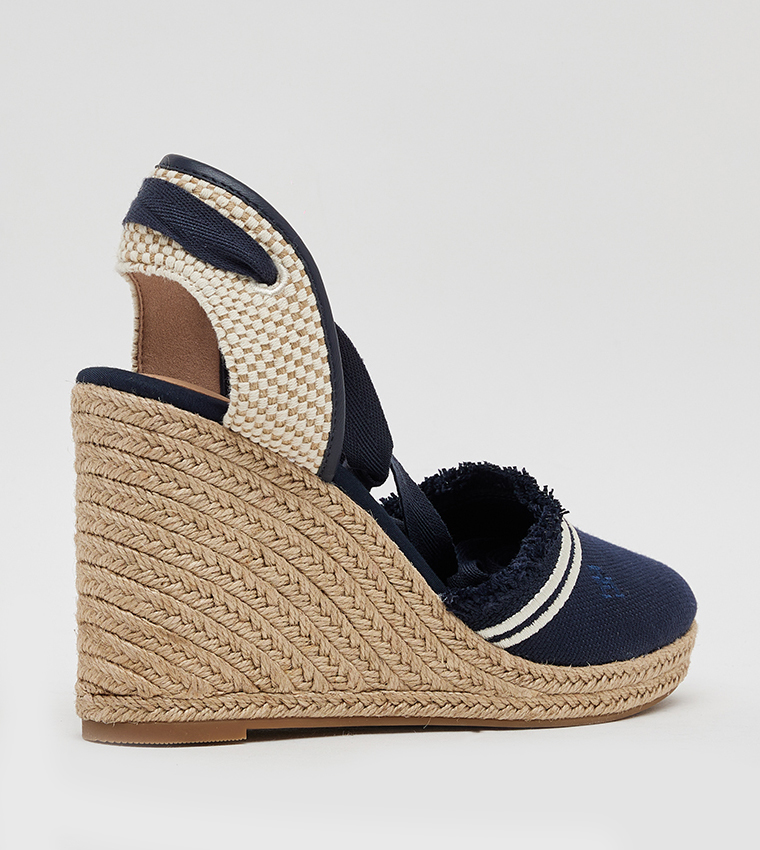 Tie-Around Espadrille Wedges