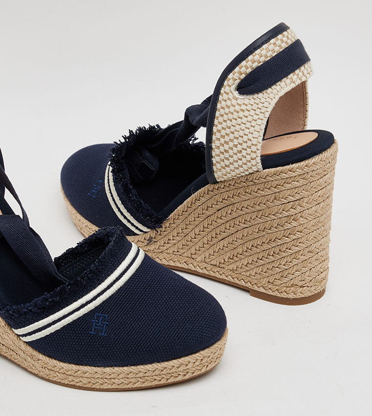 Tie-Around Espadrille Wedges