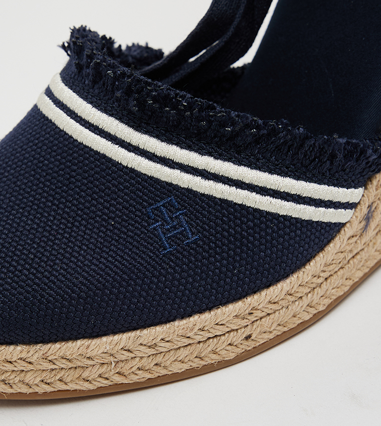 Tie-Around Espadrille Wedges