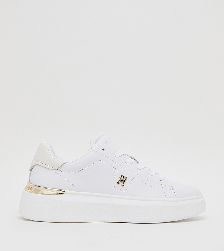 Logo Detail Lace-Up Platform Sneakers