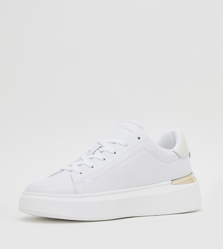 Logo Detail Lace-Up Platform Sneakers