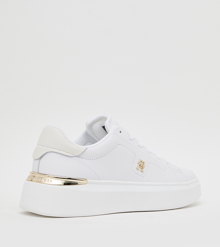 Logo Detail Lace-Up Platform Sneakers
