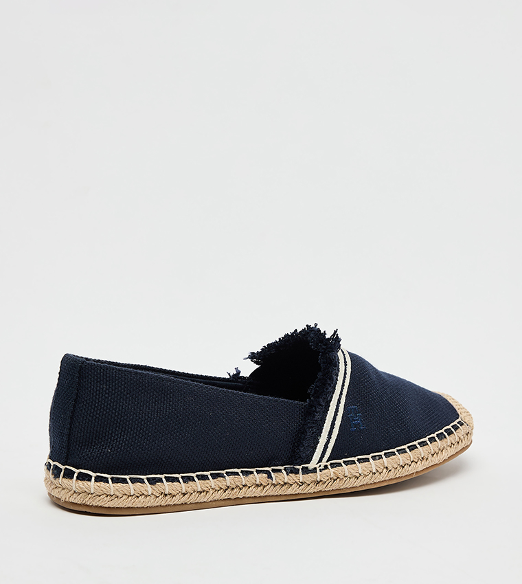 Fringe Detail Canvas Espadrille Shoes