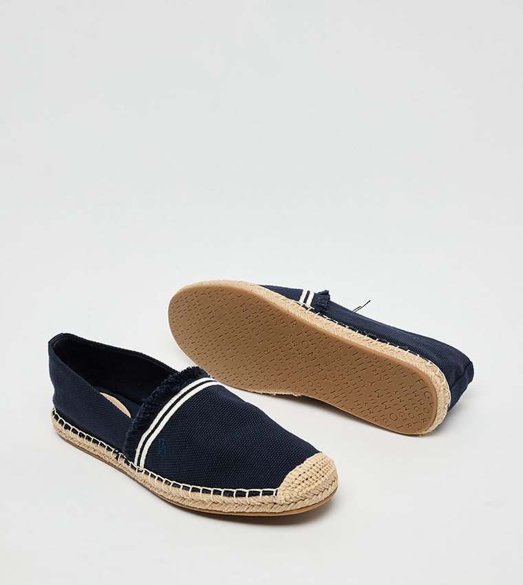 Fringe Detail Canvas Espadrille Shoes