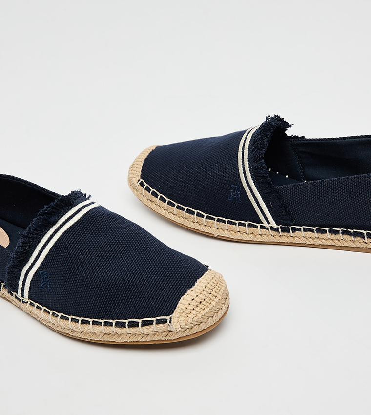 Fringe Detail Canvas Espadrille Shoes