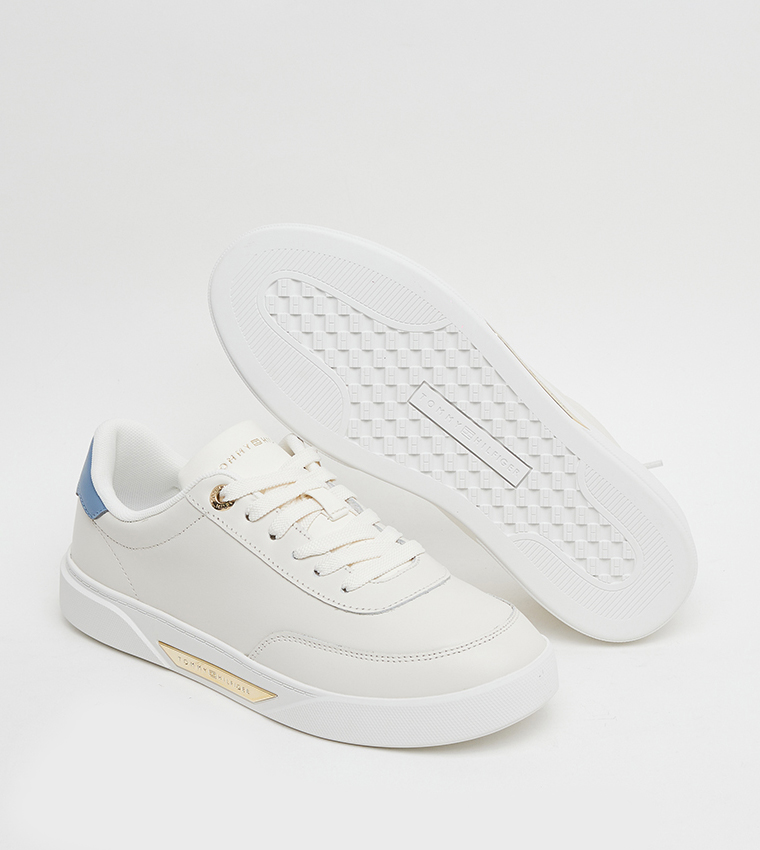 ESSENTIAL Logo Detail Lace-Up Sneakers