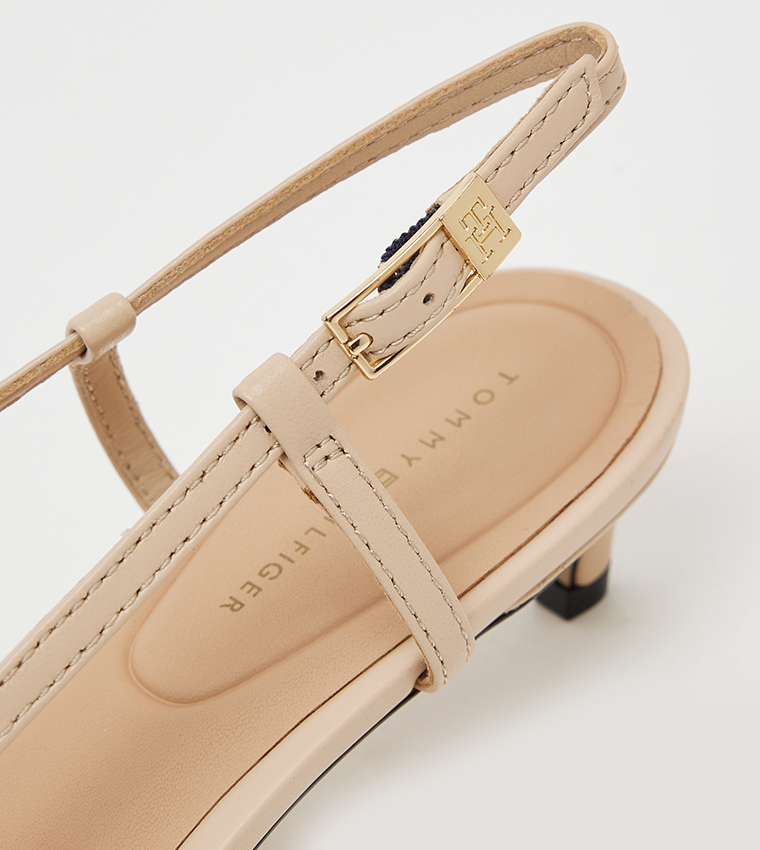 Embroidered Slingback Pumps