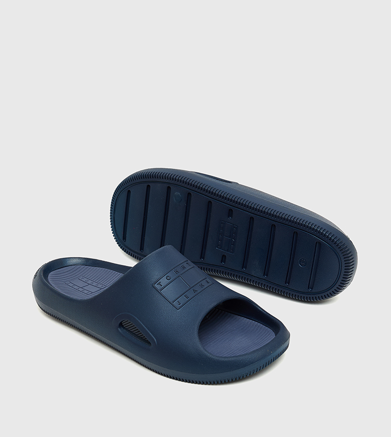 Embossed Open Toe Slides