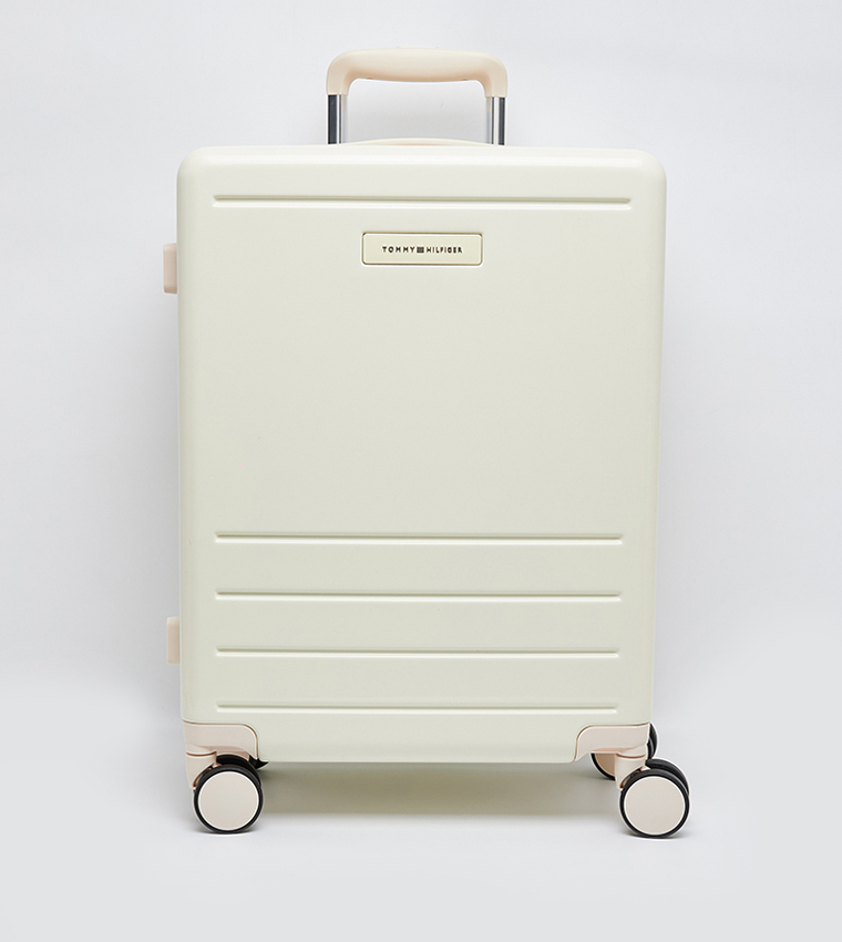 Logo Detail Hard Shell Spinner Trolley Bag