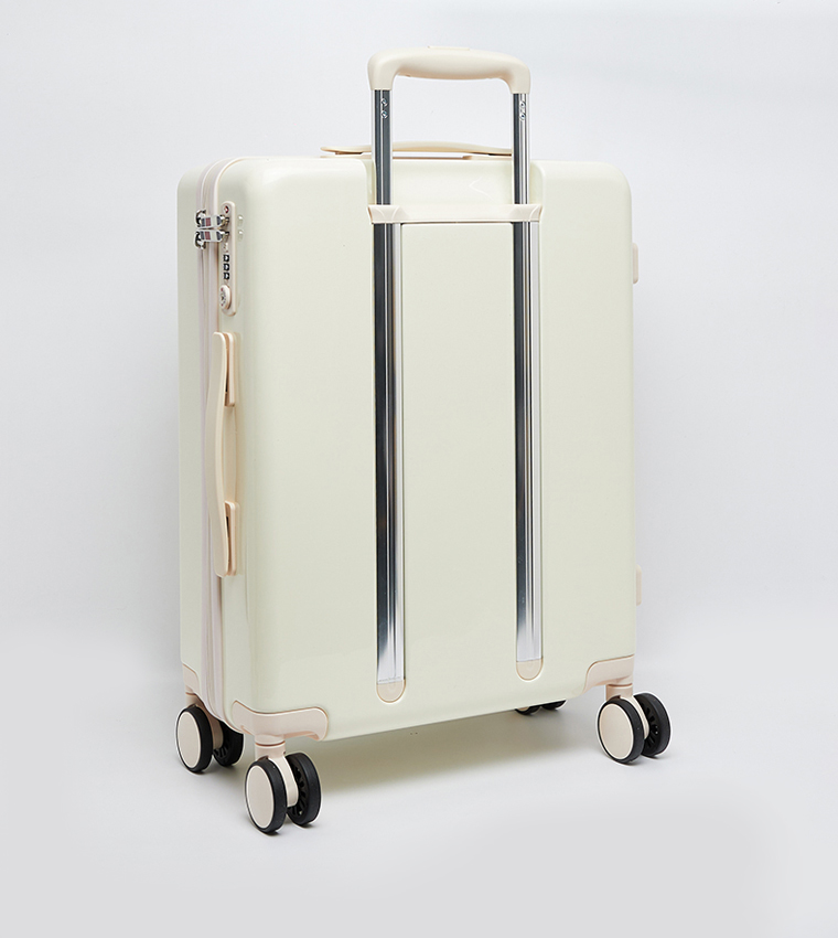 Logo Detail Hard Shell Spinner Trolley Bag