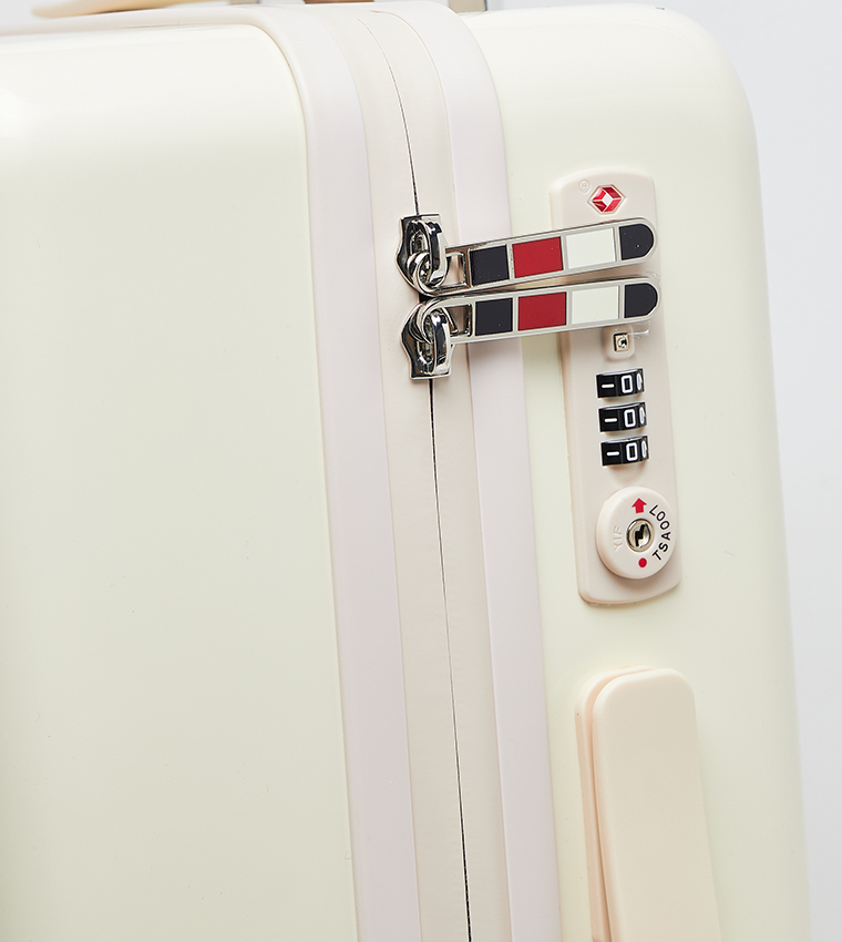 Logo Detail Hard Shell Spinner Trolley Bag