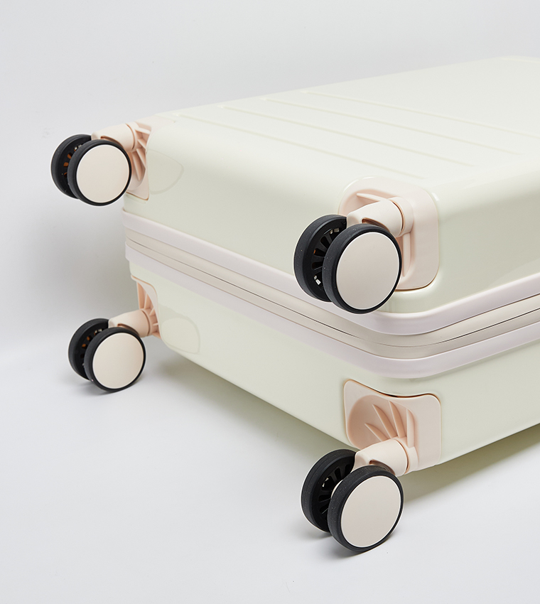 Logo Detail Hard Shell Spinner Trolley Bag