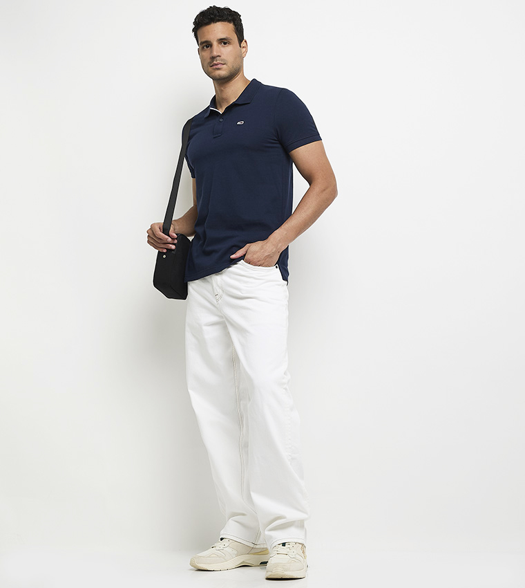 F1 Movie Solid Straight Loose Fit Jeans