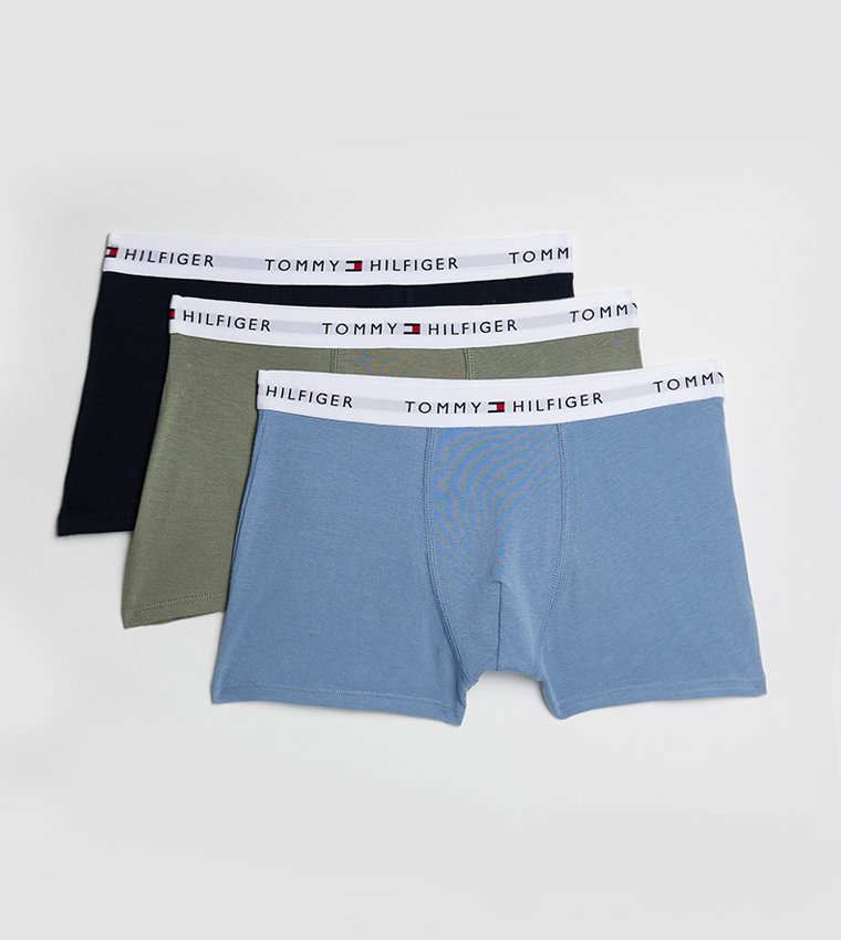 3-Pack Logo Waistband Trunks