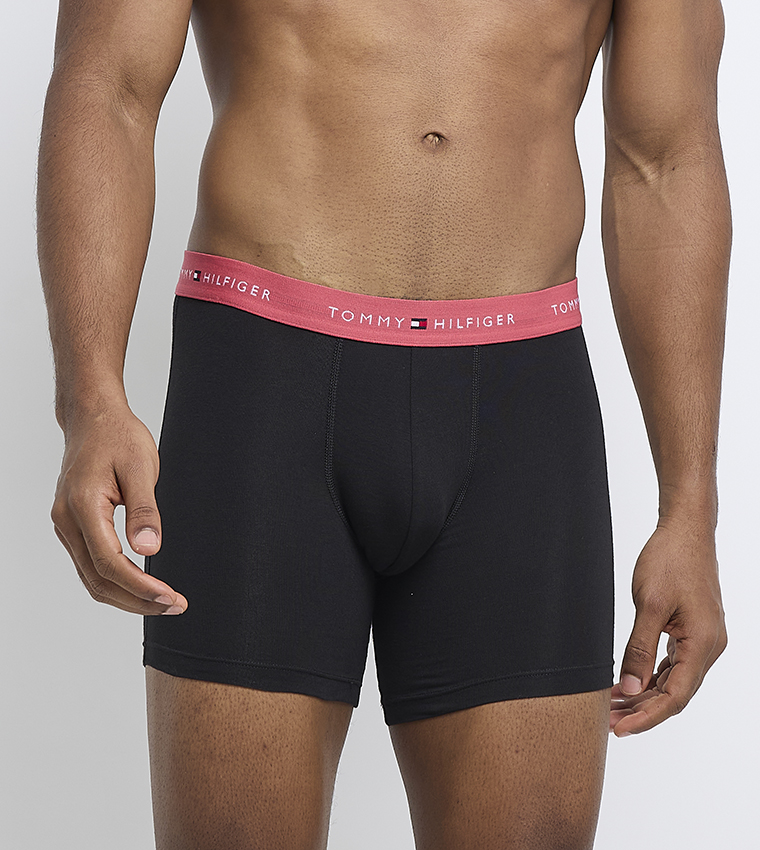 3-Pack Logo Waistband Trunks