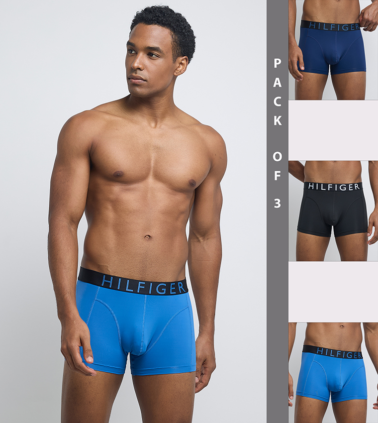 سروال بخصر مرن بشعار - 3 قطع