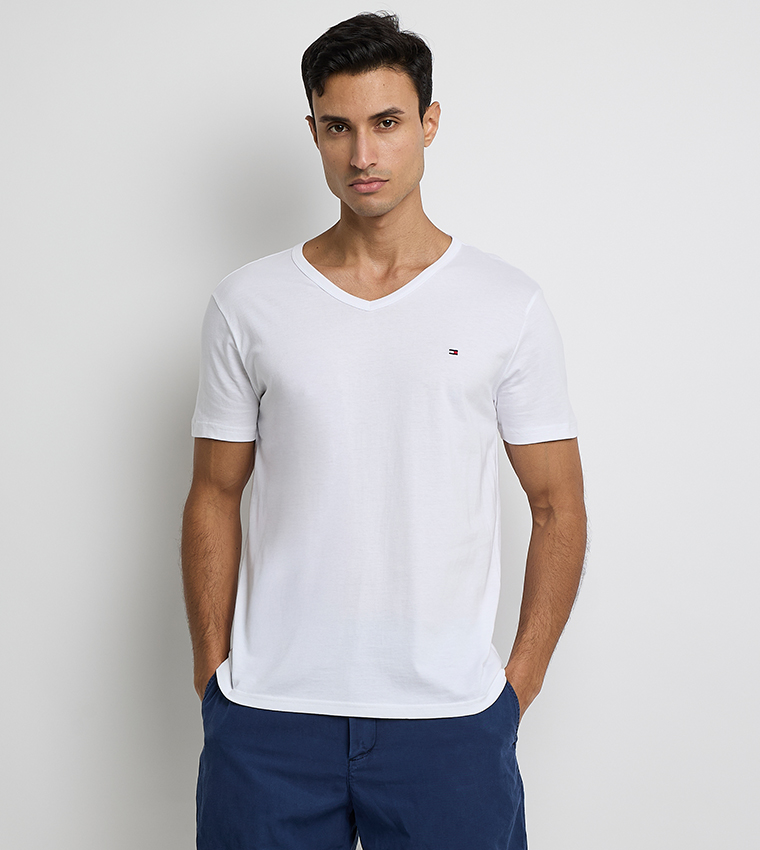 3-Pack Flag Embroidered V-Neck T-Shirts