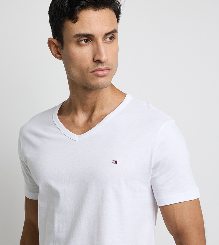 3-Pack Flag Embroidered V-Neck T-Shirts
