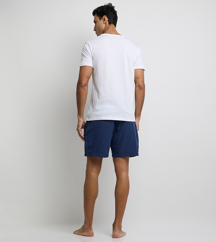 3-Pack Flag Embroidered V-Neck T-Shirts
