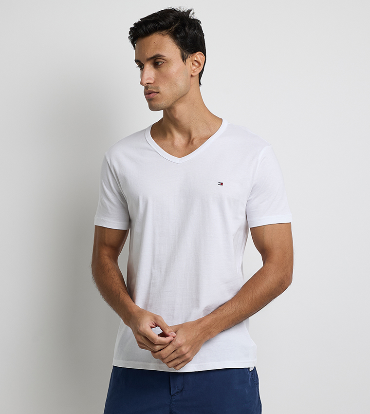 3-Pack Flag Embroidered V-Neck T-Shirts