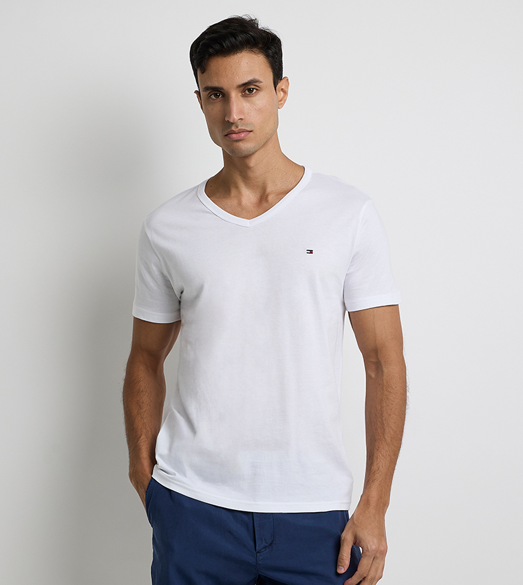 3-Pack Flag Embroidered V-Neck T-Shirts