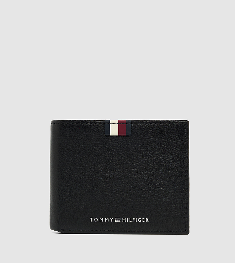 Logo Detail Leather Bi-Fold Wallet