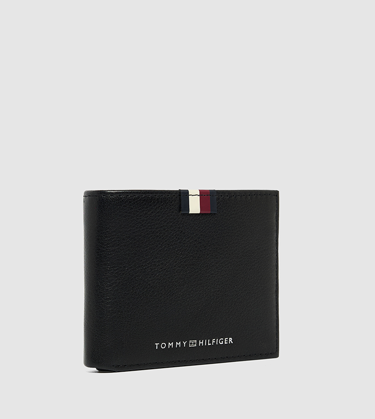 Logo Detail Leather Bi-Fold Wallet