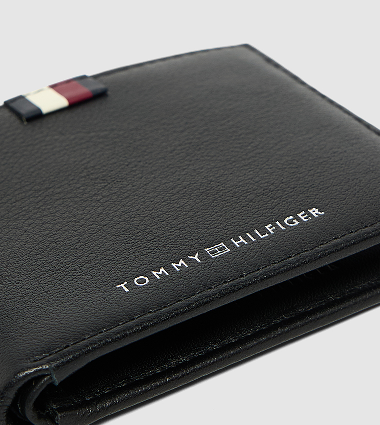 Logo Detail Leather Bi-Fold Wallet