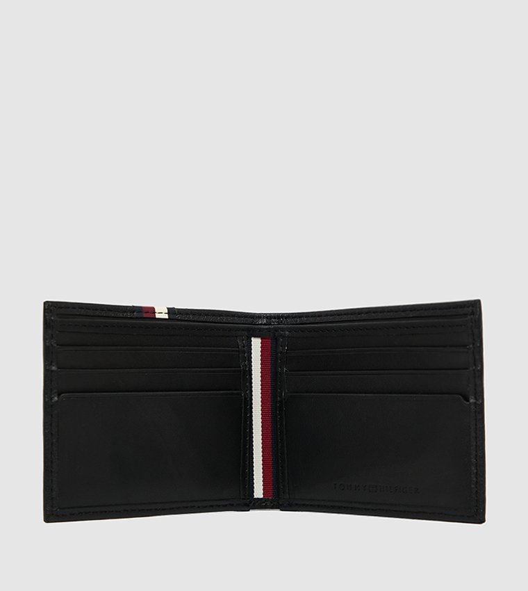 Logo Detail Leather Bi-Fold Wallet
