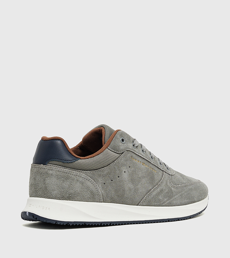 Textured Suede Low-Top Sneakers