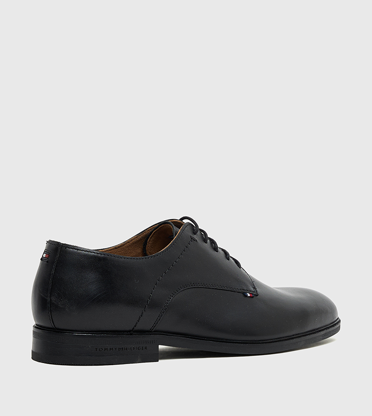 Textured Thunit Leather Derby Shoes