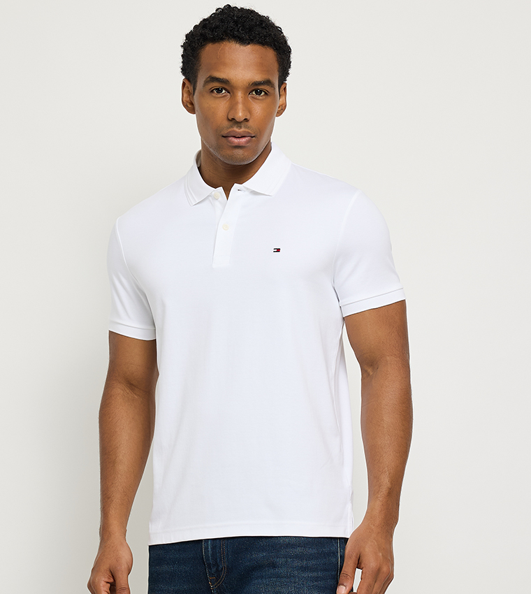 Flag Detail Short Sleeves Polo T-Shirt