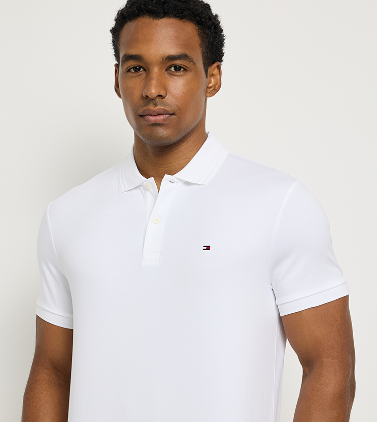 Flag Detail Short Sleeves Polo T-Shirt